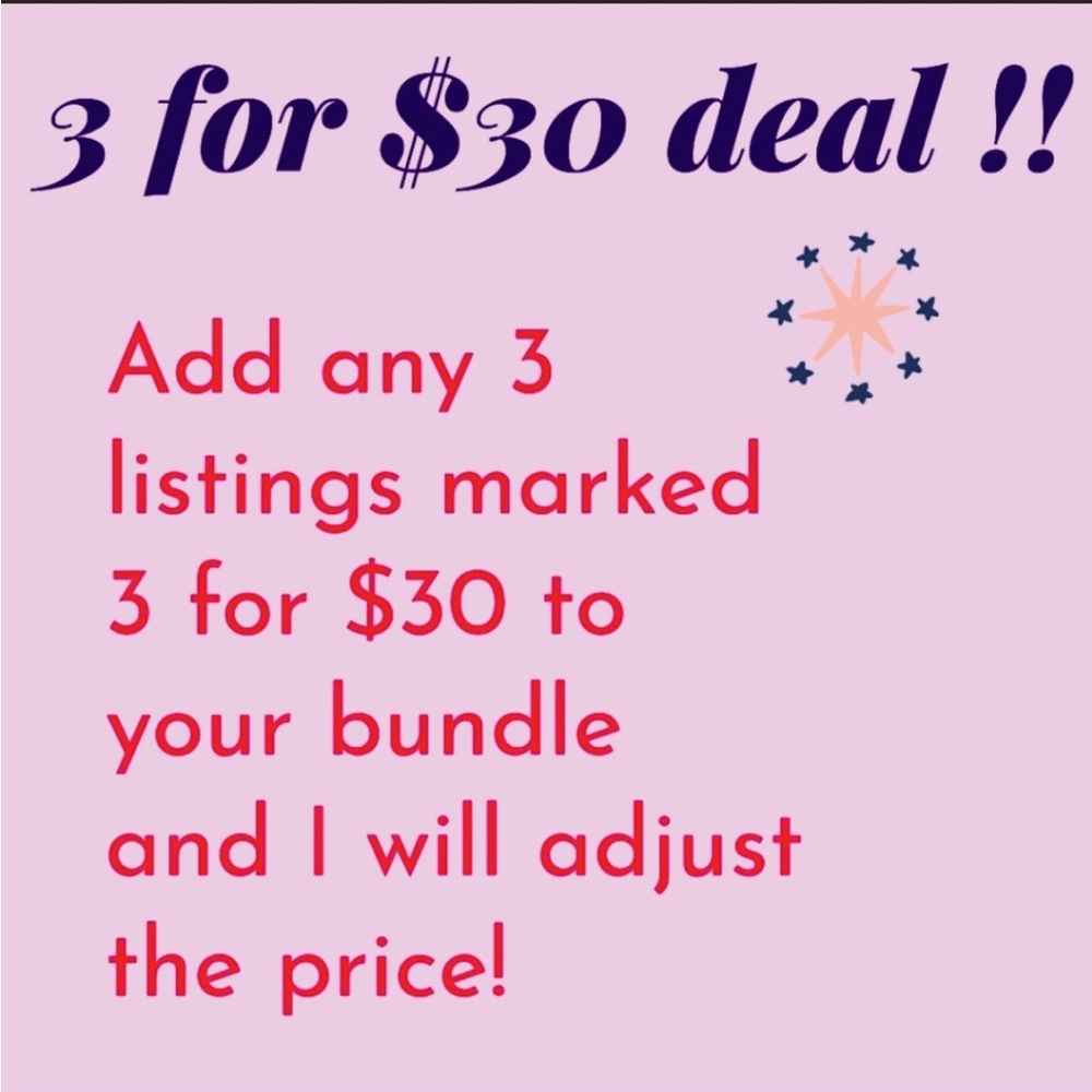 💝3 for $30